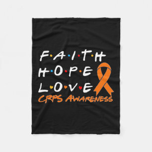 Faith Hope Love Crps Awareness 1  Fleece Blanket