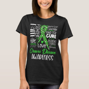 Faith Hope Love Cure Graves Disease Awareness T-Shirt