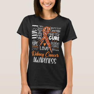 Faith Hope Love Cure Kidney Cancer Awareness T-Shirt