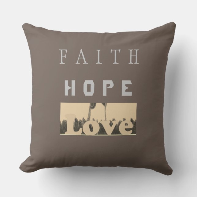 Faith Hope Love  Cushion (Front)