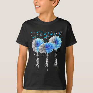 Faith Hope Love Cute Daisy Diabetes Awareness Gift T-Shirt