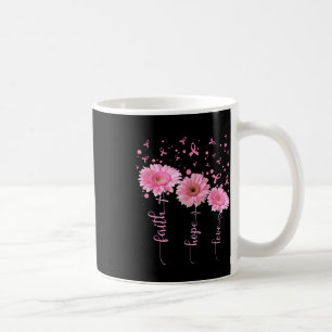 Faith Hope Love Daisy Pink Ribbon Breast Cancer Aw Coffee Mug