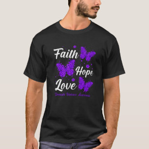 Faith Hope Love Domestic Violence Awareness Butter T-Shirt