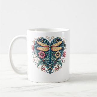Faith Hope Love Dragonfly Heart Religious Jesus Ch Coffee Mug
