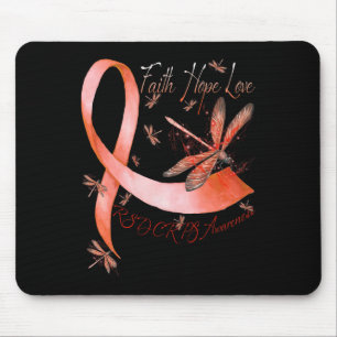 Faith Hope Love Dragonfly Rsd Crps Awareness  Mouse Mat