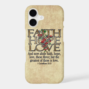 Faith Hope Love Elegant Bible Scripture Christian