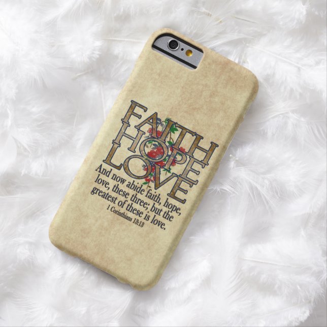 Faith Hope Love Elegant Bible Scripture Christian Case-Mate iPhone Case (In Situ)