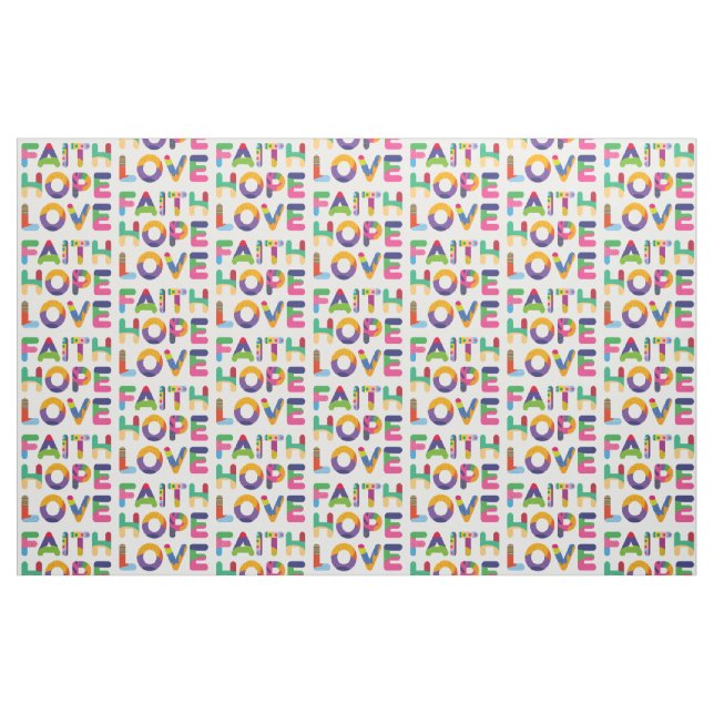 Faith Hope Love Fabric (Fat Quarter)