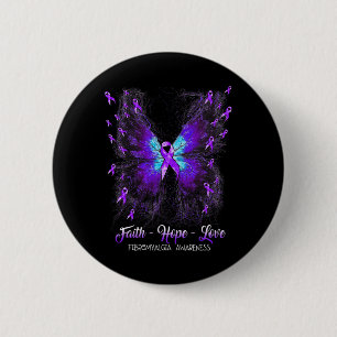 Faith Hope Love Fibromyalgia Awareness 2  6 Cm Round Badge