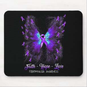 Faith Hope Love Fibromyalgia Awareness 2 Mouse Mat