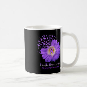 Faith Hope Love Fibromyalgia Awareness Purple Ribb Coffee Mug