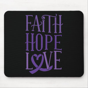 Faith Hope Love - Fibromyalgia Awareness Support P Mouse Mat