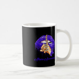 Faith Hope Love Fight Blue Ribbon Ataxia Awareness Coffee Mug