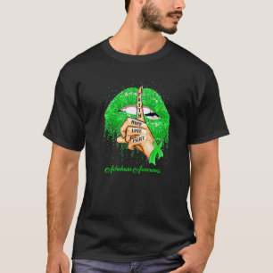 Faith Hope Love Fight Green Ribbon Achalasia Aware T-Shirt
