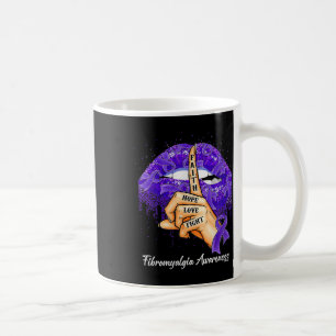 Faith Hope Love Fight Purple Ribbon Fibromyalgia A Coffee Mug