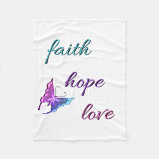 Faith Hope Love Fleece Blanket