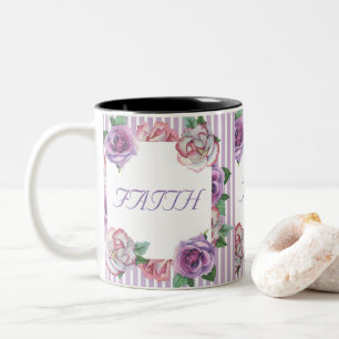 Faith Hope Love Floral Mug