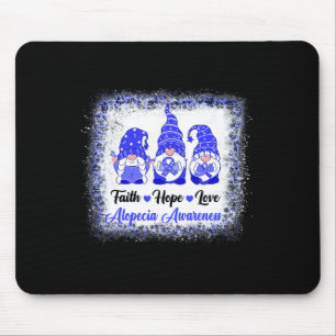 Faith Hope Love Gnomes Alopecia Awareness Leopard  Mouse Mat