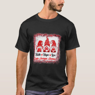 Faith Hope Love Gnomes Brain Aneurysm Awareness Le T-Shirt