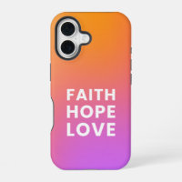 Faith Hope Love Gradient Colour Orange Purple