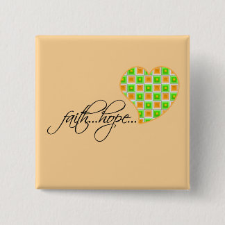 Faith Hope Love Heart 1 Corinthians 13:13 15 Cm Square Badge