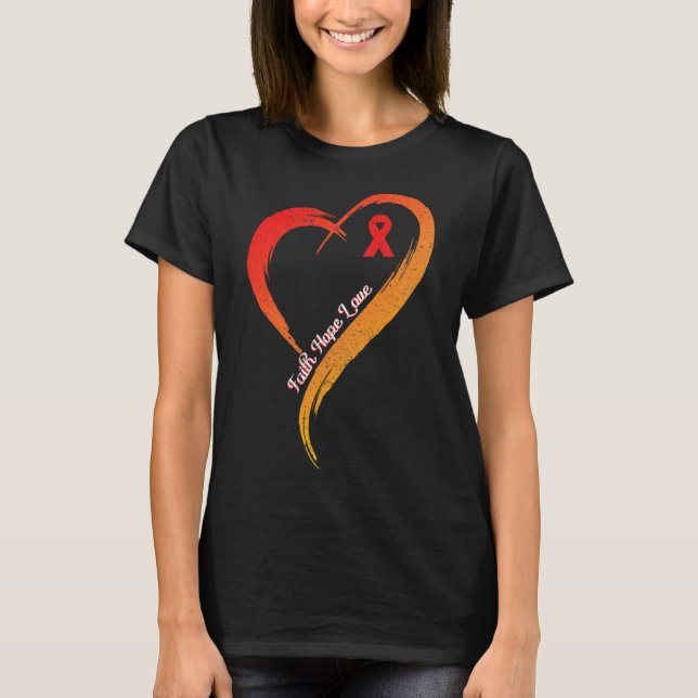 Faith Hope Love Heart Disease Awareness Cardiologi T-Shirt (Front)