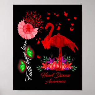 Faith Hope Love Heart Disease Awareness Poster