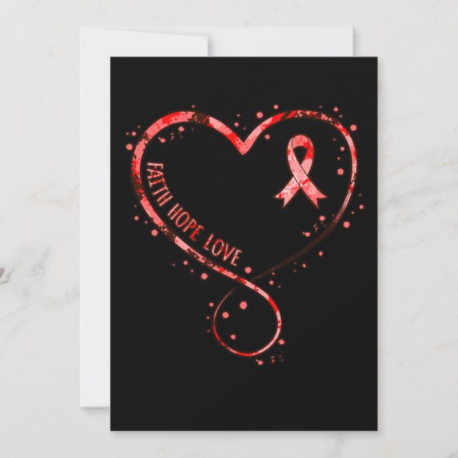 Faith Hope Love Heart Disease Awareness Survivor G Thank You Card (Front)