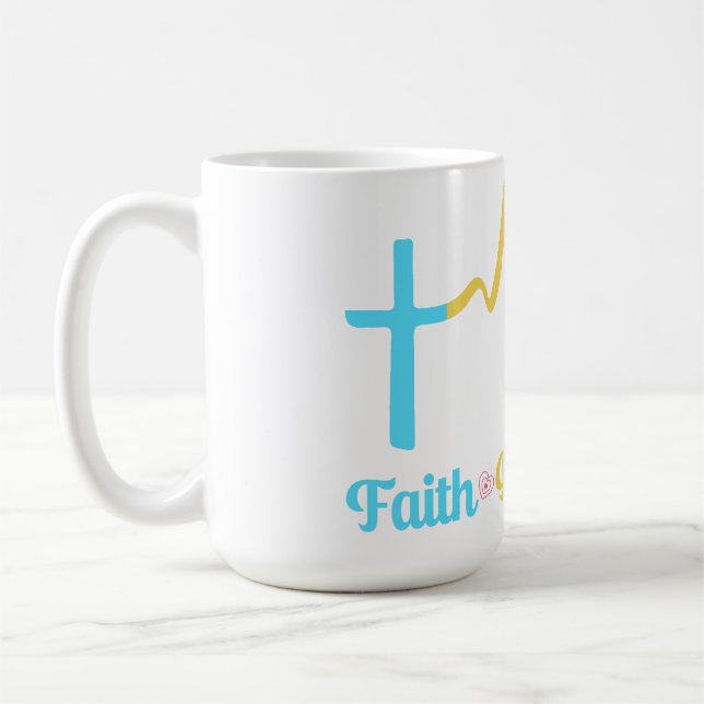 Faith Hope Love Hearts      Coffee Mug (Left)