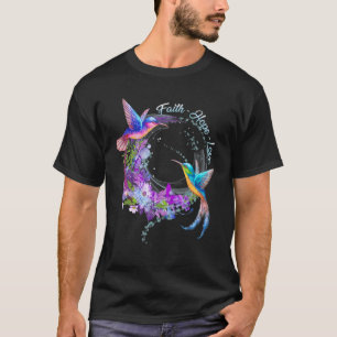 Faith Hope Love Hummingbird Hummingbird Picture Bi T-Shirt
