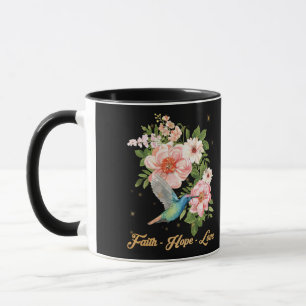 Faith Hope Love Hummingbird Picture Bird Print Mug