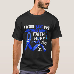 Faith Hope Love I Wear Blue For Hydrocephalus Awar T-Shirt