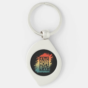 FAITH HOPE LOVE INSPIRATIONAL MOTIVATIONAL VERSE KEY RING