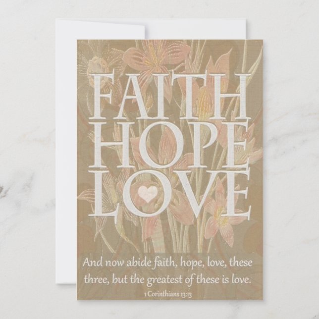 Faith, Hope, Love Invitation (Back)