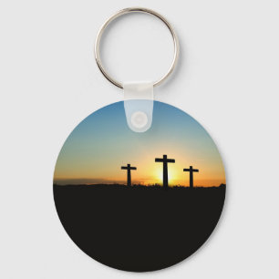 Faith, Hope,  & Love Jesus Christ Cross Key Ring