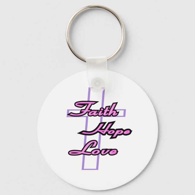 Faith Hope Love Key Ring (Front)