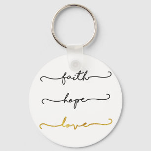 Faith Hope Love Key Ring