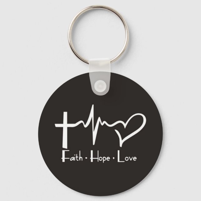 Faith Hope Love Key Ring (Front)