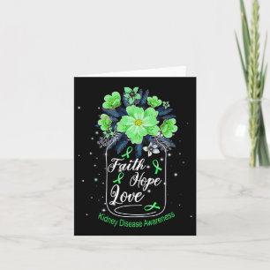 Faith Hope Love Kidney Disease Awareness Card