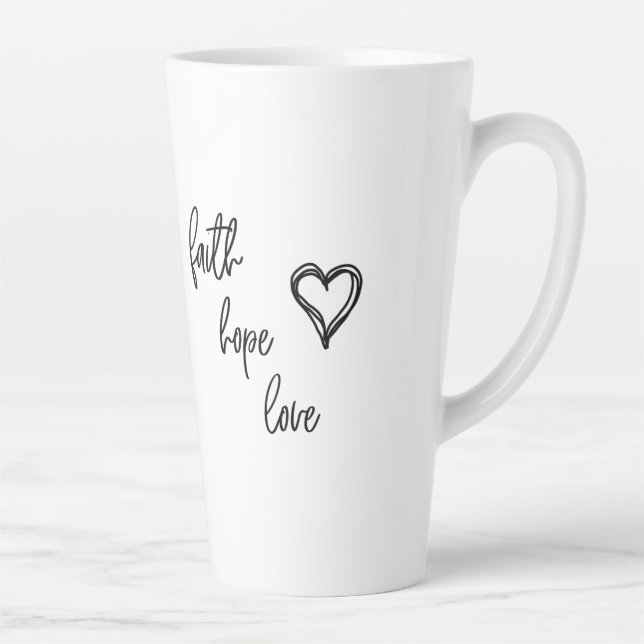 Faith, Hope, Love - Latte Mug (Right)