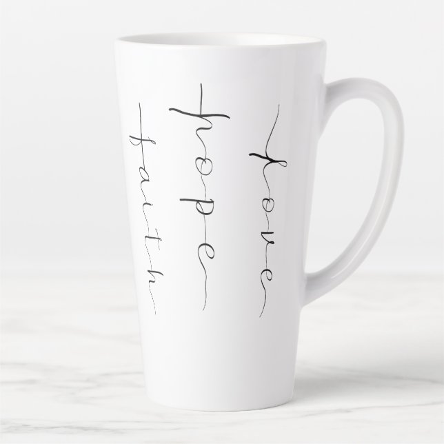 Faith Hope Love Latte Mug (Right)