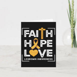 Faith Hope Love Leukaemia Awareness Card