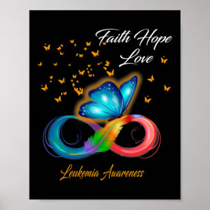 Faith Hope Love Leukaemia Awareness  Poster