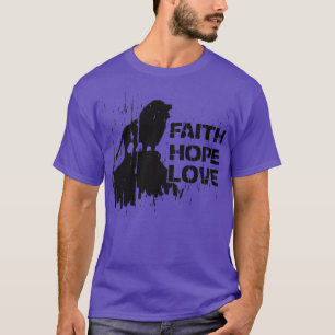 Faith Hope Love Lion Jesus Bible Christian Faith T-Shirt