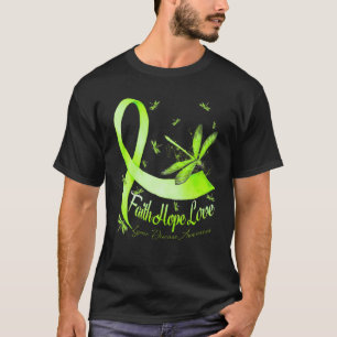 Faith Hope Love Lyme Disease Awareness Dragonfly T-Shirt