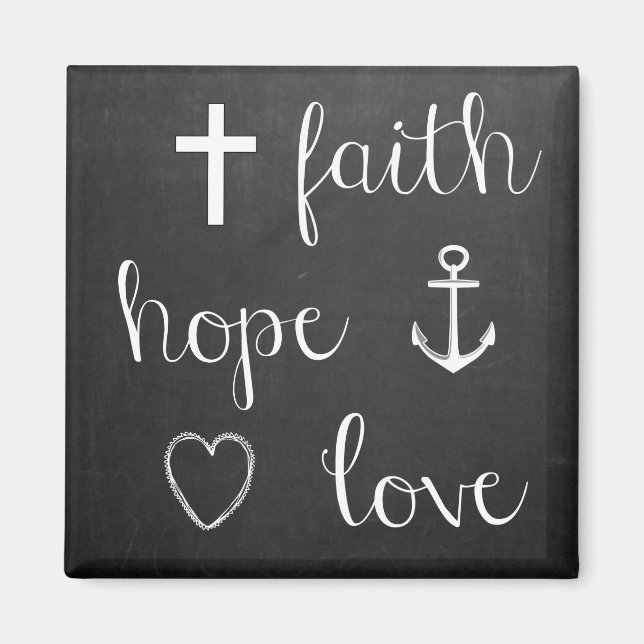 Faith, Hope, Love Magnet (Front)
