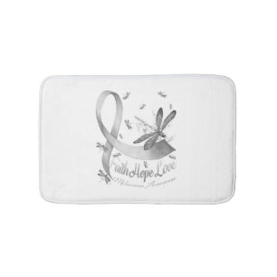 Faith Hope Love Melanoma Awareness Dragonfly Bath Mat