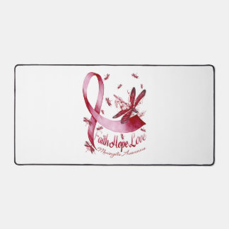 Faith Hope Love Meningitis Awareness Dragonfly Desk Mat