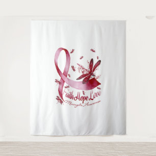 Faith Hope Love Meningitis Awareness Dragonfly Tapestry