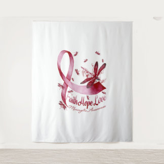 Faith Hope Love Meningitis Awareness Dragonfly Tapestry